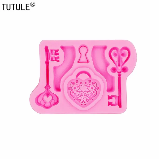Csontváz Kulcs Rugalmas Penész Gyanta Polimer Agyag Ételek Biztonságos Fondant Csokoládé-Rezin, Agyag, Fondant, Gumi Paszta, Cukorkák, Csokoládé - Image 6