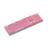 Pink Real Mechanical Keyboard and Mouse Set with Blue Switch Cute Girls E-sports Gamer Computer Peripherals Keyboard ► Photo 3/4