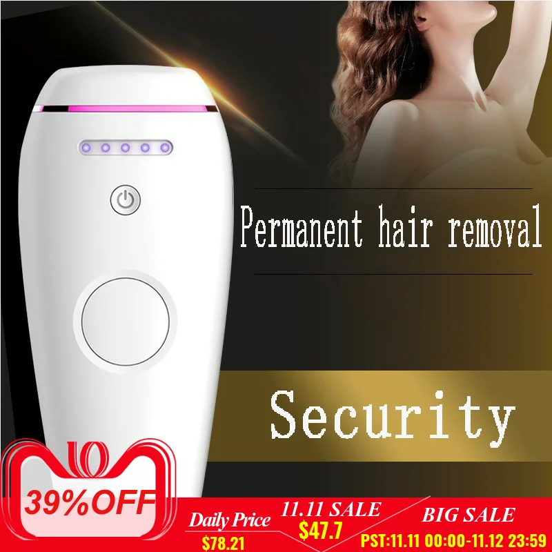 

Electric Laser Hair Removal Machine Pulsed Light Epilator Permanent IPL Depilador Feminino Ontharing Bikini Trimmer laser Shaver