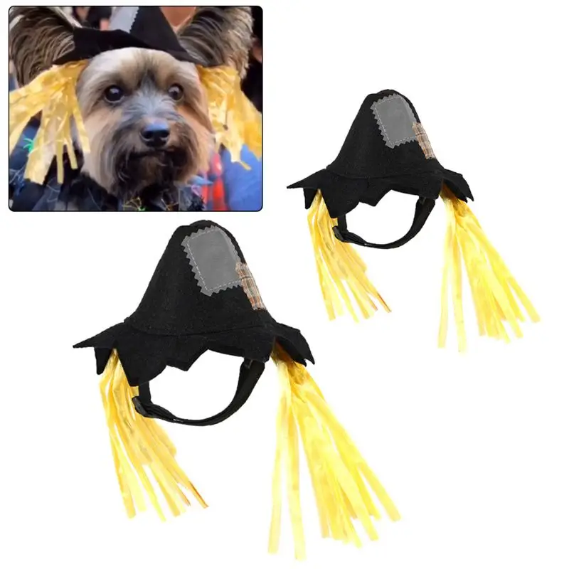 Pet Хэллоуин фестиваль забавные Наряжаться украшения шляпа пугала кошка собака преобразования орнамент X4YD