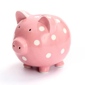 

Ceramic Pig Piggy Bank Saving Bank Deposit Box Children's Money Pig Coin Cash Box MoneyDeposit Digital Salvadanaio Piggy 60A048