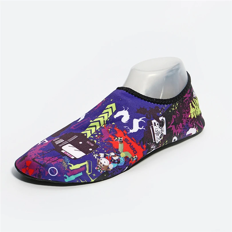 Летние носки унисекс; обувь с индивидуальным принтом; быстросохнущая обувь для плавания и серфинга; носки; тапочки для дома; спортивная обувь для йоги; Мужская обувь; A4 - Цвет: purple