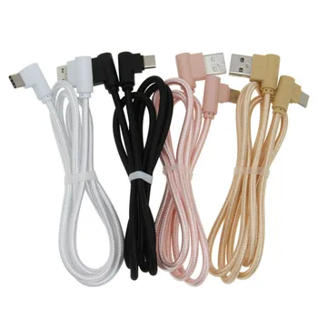 

0.25/1/2/3M 90 Degree USB Type C Data Cable Micro Usb Charger for iPhone 11 Pro X XS XR 7 8 Plus Samsung S9 Mobile Phone Cables