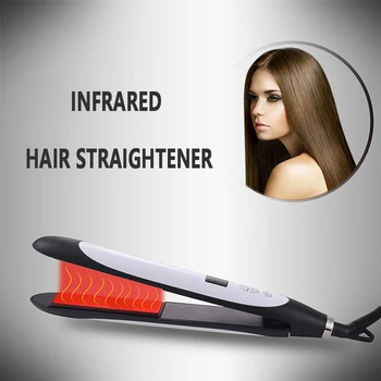 

Hair Straightener Led Display Infrared Hair Straightener / Curly Dry-Wet Dual Purpose Flat Iron Ceramic Hair Straight Care Iron