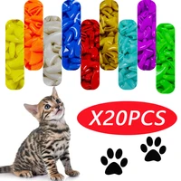 20pcs Anti- Scratch Silicone Soft Cat Nail Caps / Cat Paw Claw / Pet Nail Protector/Cat Nail Cover with free Glue and Applictor 1