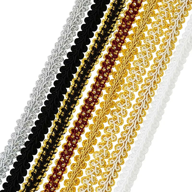 5yards Gold Silver Centipede Braided Lace Ribbon Sewing Fabric Trim DIY Clothes Handmade Accessories Wedding Party Decoration