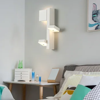 

(WECUS) Nordic bedroom wall lamp, modern minimalist bedside lamp, creative led corridor / aisle wall lamp