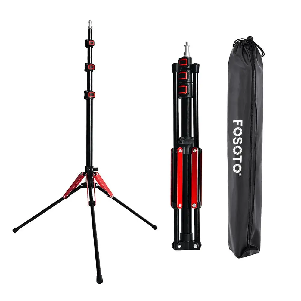

Fosoto FT-195 Led Light Tripod Stand with 1/4 Screw carry Bag For Photo Studio Photographic Lighting Flash Umbrellas Reflector