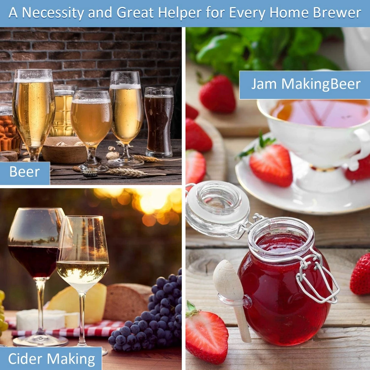 2 Sacchetti Filtro Per Birra E Vino - Maglia Fine, Riutilizzabili, 20x30cm E 30x45cm - Foto 4