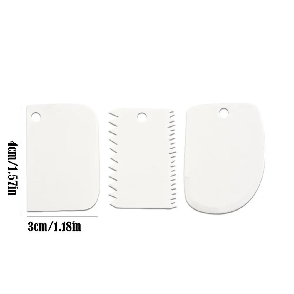 3pcs spatula Инструменты для выпечки, круглый стол для украшения торта, плоская пластиковая Поворотная тортовница для торта, лопатка/поворотный стол - Цвет: 3pcs spatula