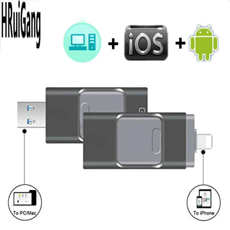 Флешки 32 Гб 64 128 ГБ мини USB i-Flash Drive hd для iPhone iPad iPod iOS Android устройства память OTG