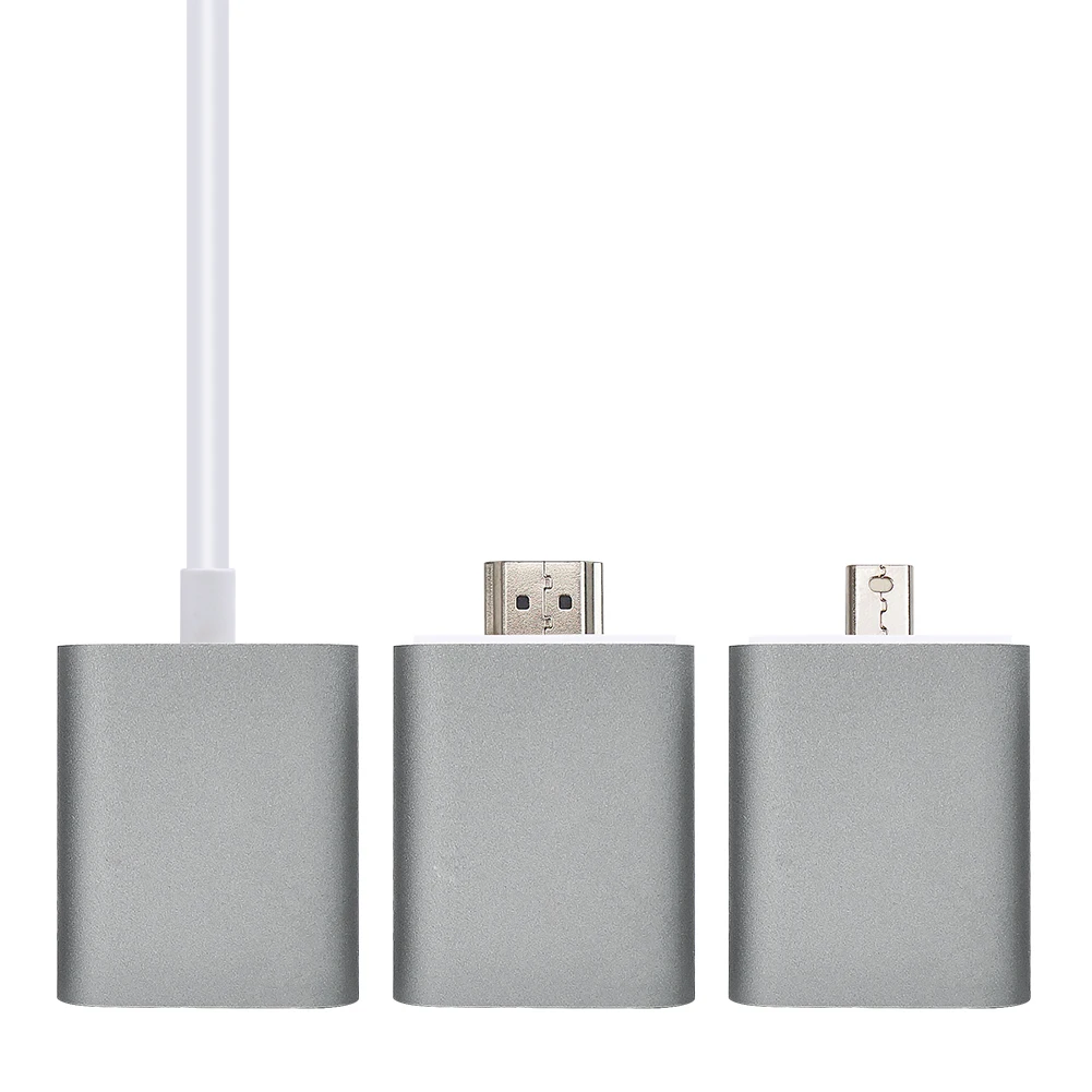 Мини DP конвертер usb type C 6 в 1 концентратор C к HDMI Серебряный многофункциональный адаптер высокая скорость