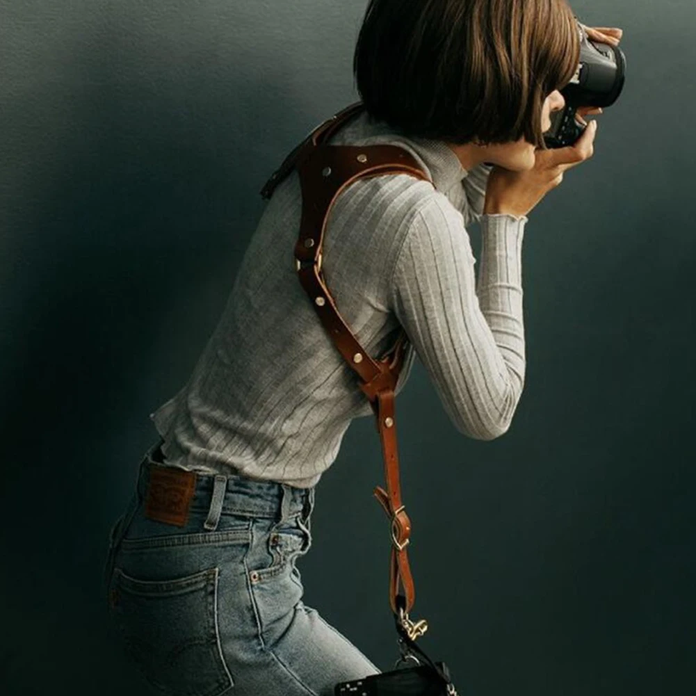 Single Shoulder Travel Photography Rapid Faux Leather Camera Strap Outdoor For DSLR Universal Adjustable Belt Accessories