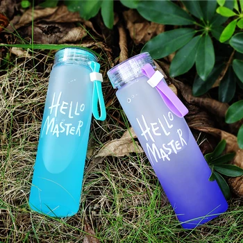 New Plastic Bottle For Water Sport 500ml Portable Rope Kids Drinkware Outdoor Leak Proof Seal Gourde Climbing Water Bottles 4