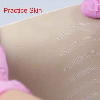 

10PC Rubber Practice Skin Fake False Eyebrows Pigment Free For Microblading Permanent Makeup Tattoo Training Learning Beginners