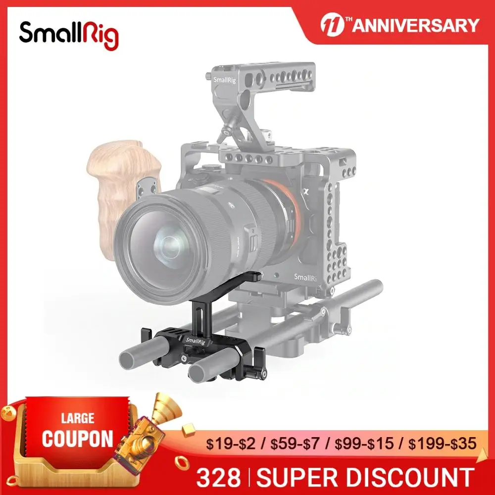 Suporte de Lente Universal para Câmera Smallrig Lente Longa Suporte Altura Ajustável Dslr Câmera Rig Adaptador 2680 15mm Lws - Image 2
