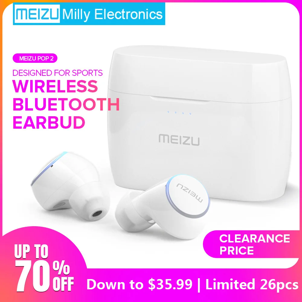 MEIZU POP2 TW50S Беспроводные наушники с сенсорным управлением и водонепроницаемой