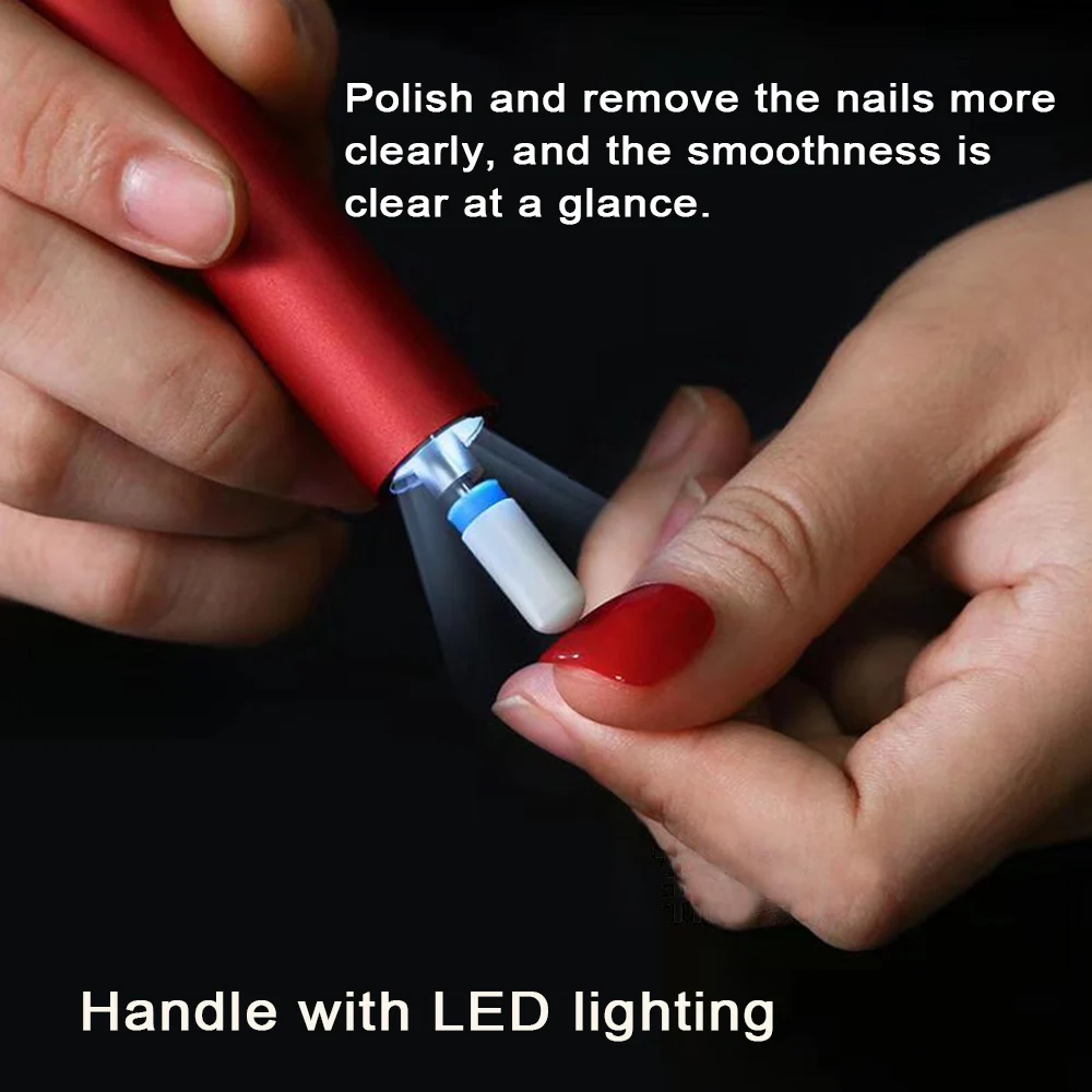 Electric Nail Drill Pen Nail Polishing Machine Mini Light Weight Design Grinding Machine Rechargeable Handle Grinding Machine