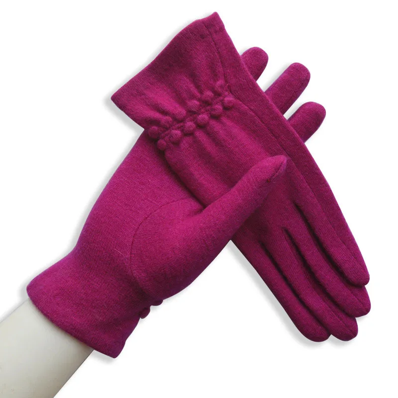 Зимние женские перчатки кашемировые шерстяные новые толстые теплые женские перчатки с сенсорным экраном весна осень мягкие элегантные зимние варежки перчатки