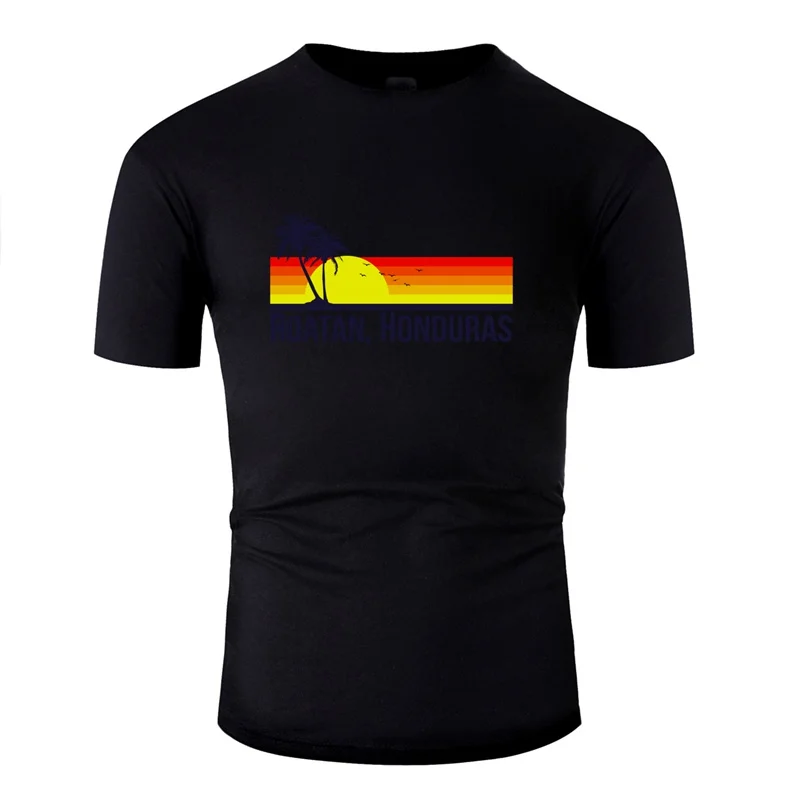 

Printed Roatan Honduras Tshirt Men 100% Cotton Women Tshirts Awesome Short Sleeve