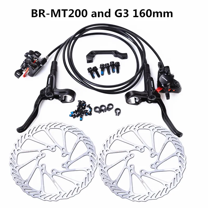 SHIMANO BR-MT200/ZOOM HB-875 MTB Гидравлический тормоз MT200 M615 M447 Гидравлический дисковый тормоз добавлен G3/HS1 диск фирменный