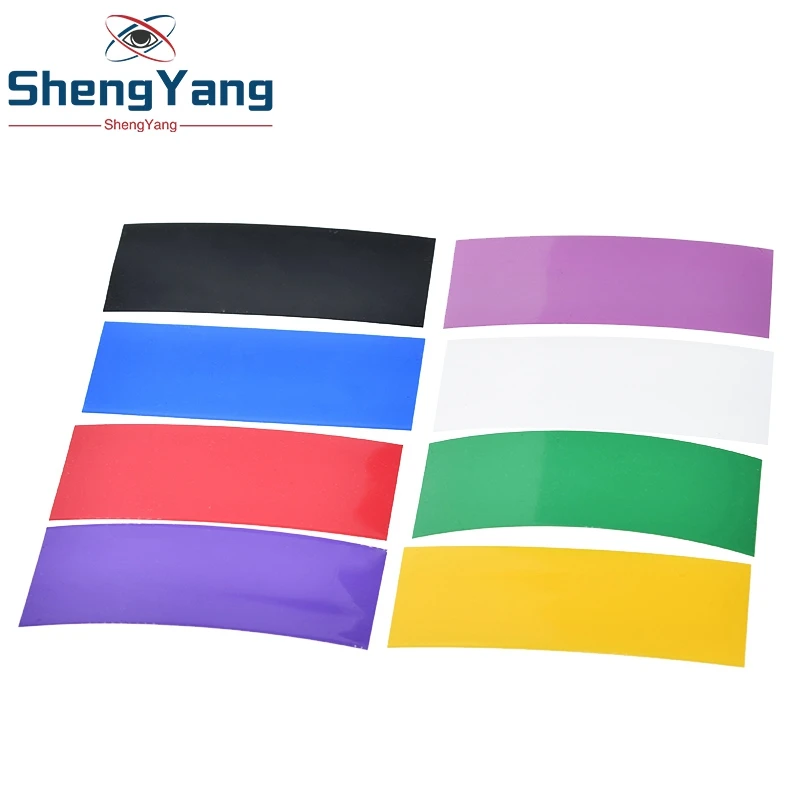 Heat Shrink Tubing Insulating Film TZT 100PCS 18650 Lithium Battery Heat Shrink Tube Li-ion Wrap Cover Skin PVC Shrinkable Tubing Film Sleeves Insulation Sheath