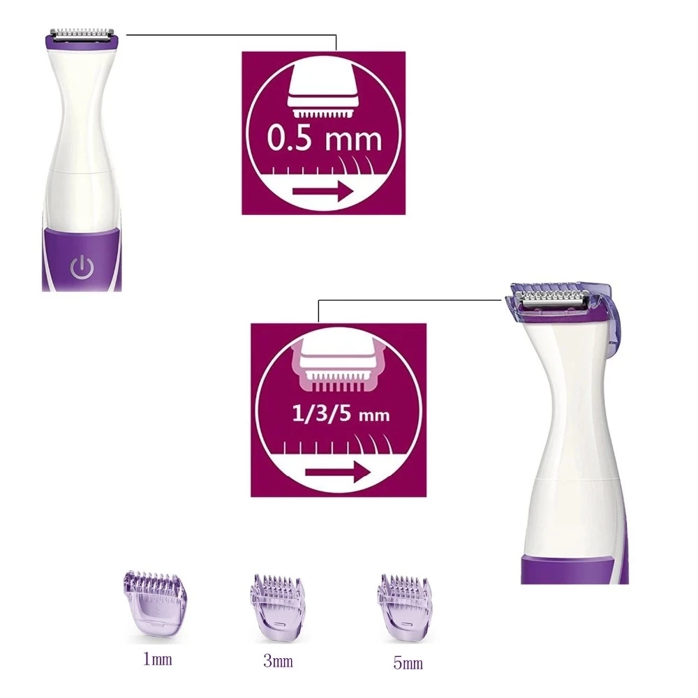 5-IN-1 Bikini Line Trimmer Perfect Precision Pubic Hairs Removal Razor Women Shaver Lady Face Bodygroomer Female Shaving Machine 4