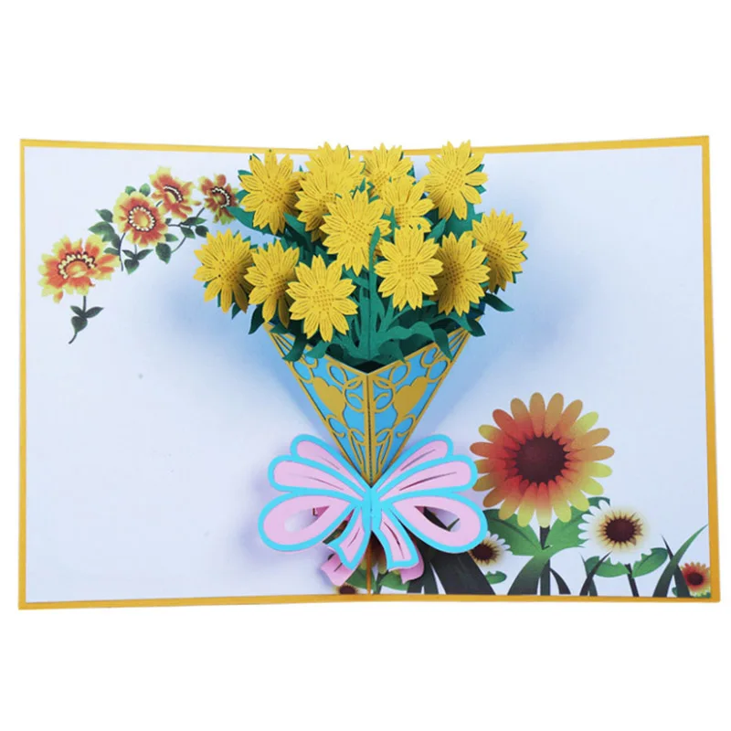 1 шт. открытка для поздравительных открыток с цветами розы|Открытки и