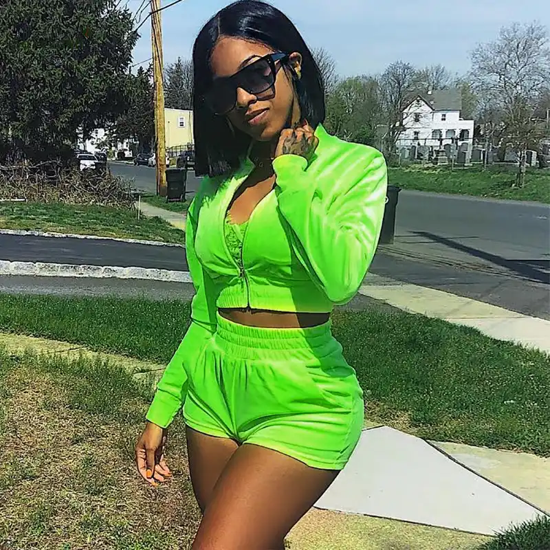 2 piece jacket and shorts