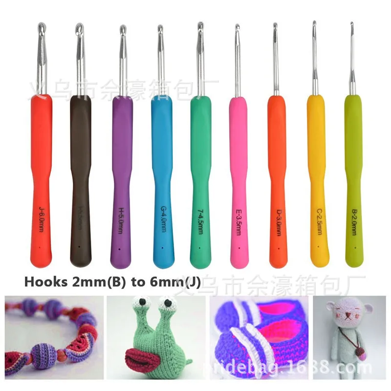 New Products America Specification TPR Soft Handle Crochet DIY Hand-woven Storgage Bag 72 Pieces Crochet Hook Set