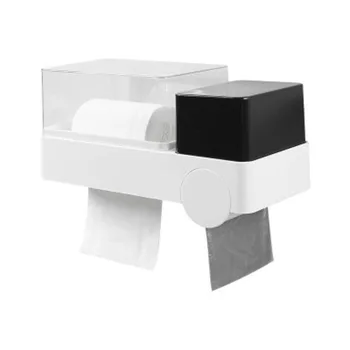 

Wall Mounted Multipurpose Roll Paper Holder Punch Free Bathroom Trash Bag Dispenser Tampon Paper Tissue Container Tissue Box Ho