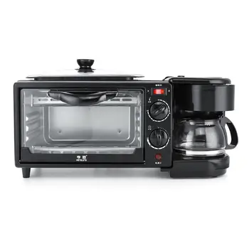 

3 In 1 Multi-functional 9L Toaster Breakfast Maker Coffee Machine Oven Mini Buffet Breakfast Machine for Kitchen Office CN Plug