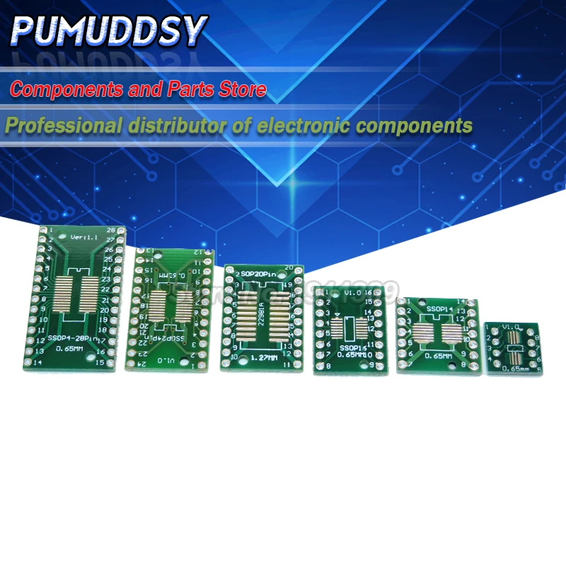 30 шт. набором плат PCB SOP24 SOP8 SOP14 SOP16 SOP20 SOP28 SMD обратиться к DIP адаптер конвертер