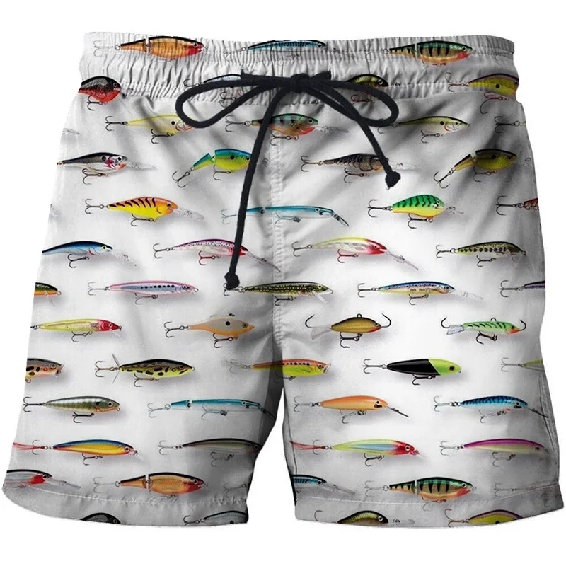 Новая мода Рыбалка печатных 3D шорты для серфинга для мужчин Летние рыбы дизайн пляжные шорты для мужчин Swiming спортивные шорты человек
