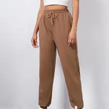 

Comfy Trendy Solid Color Elastic Waist Pants Trousers Sport Pants High Waist for Party