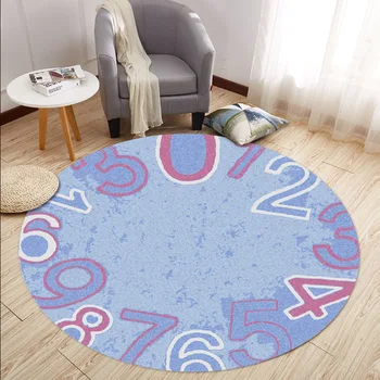 

3D fashion printing round rug living room bedroom coffee table home decoration floor mat hanging basket computer chair floor mat