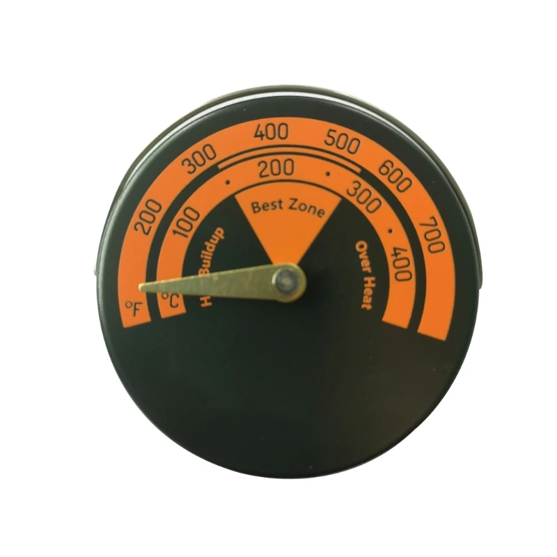 Magnetic Stove Temperature Gauge Flue Pipe Thermometer Wood Burner Fireplace