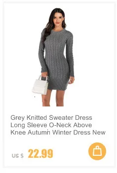 Модное осенне-зимнее вязаное длинное платье-свитер с длинным рукавом и круглым вырезом, женские повседневные пуловеры, женская уличная одежда до колена