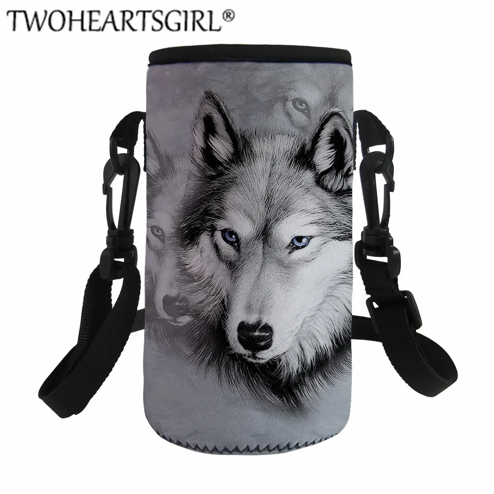 Z1858Z18 Twoheartsgirl Blue Wolf сумка для обеда для мужчин и женщин Изолированная коробка-сумка для обеда семейная сумка для пикника Рабочие Сумки для обеда детская крышка для бутылки - Цвет: Z1858Z18