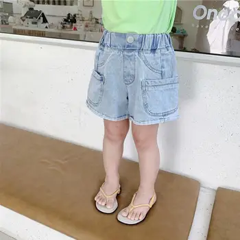 

2020 new wholesale girls boys denim shorts summer fashion kids shorts 1-6 years HO986