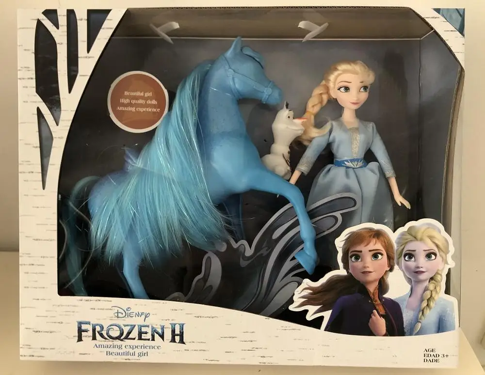03with box Горячая новинка Дисней замороженные 2 Эльза Анна Снежная королева фигурка Олаф Кристоф Свен Аниме Куклы Фигурки из ПВХ детские игрушки Детский подарок - Цвет: 03with box
