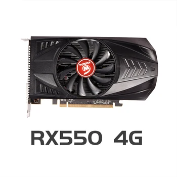 VEINEDA Original RX 550 4GB Video Cards GPU AMD Radeon RX550 4GB GDDR5 Graphics Cards PC Desktop Computer Game Map PCI-E X16 1