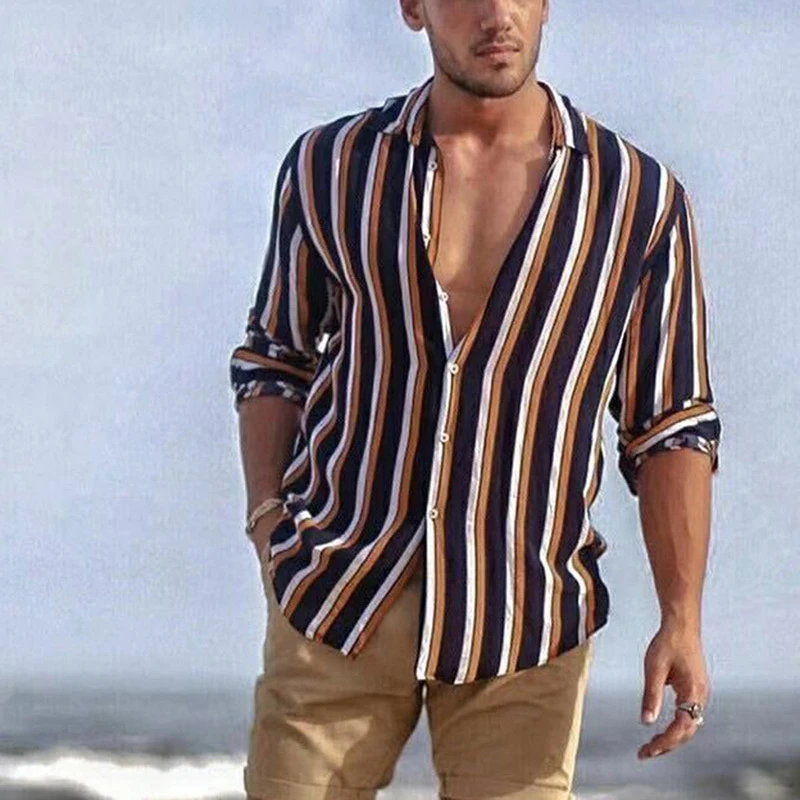 Heflashor Decontracte Chemise A Rayures Hommes Coton Marque De Createurs Slim Fit Homme Chemises A Manches Longues Chemises Blanches Homme Ete Vetements Pour Hommes Aliexpress