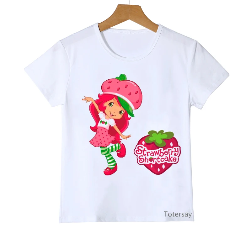 Клубника девушка любовь музыка футболка для девочек kawaii детская одежда розовый