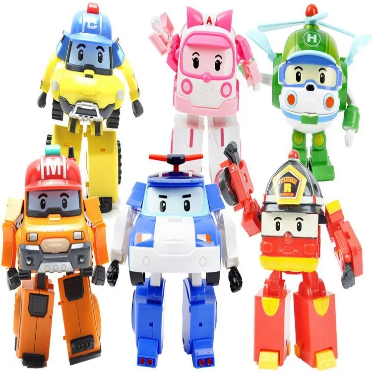 Platinum Lee Perley Burleigh Li of Force Transformation Korean Po-Shape Police Car Toy Glass Deformation Perot Toy Car Variable