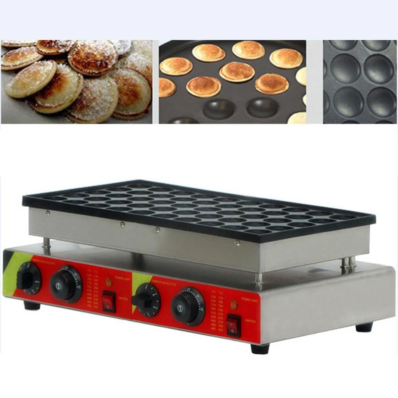 220v / 110v 50 Holes Waffle Maker Commercial Biscuits Dutch Poffertjes