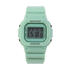 Korean new square electronic watch outdoor waterproof watch girls preppy sports watch student trend hot style