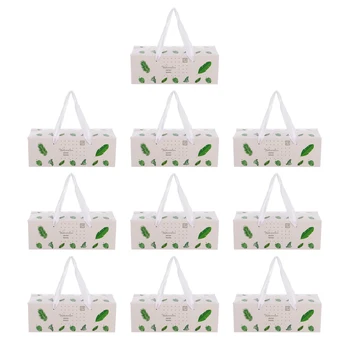 

10pcs Cake Decor Packing Box Delicate Towel Roll Case Holiday Paper Gift Box