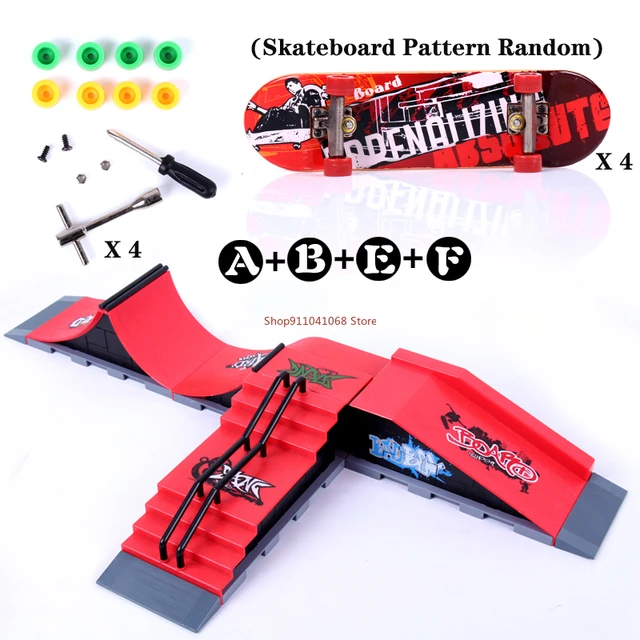 Finger Skateboards Diy Skate Park Ramp Parts Tech Deck Scene 10 In 1 Venue  Combination Set For Children Indoor Home Toys - Finger Skateboards & Bikes  - AliExpress