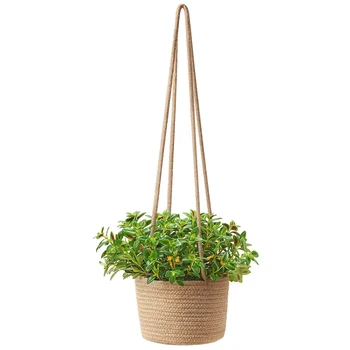 

Hanging Flower Basket Woven Plant Basket Indoor Hanging Flower Pot Woven Plant Basket Home Decoration